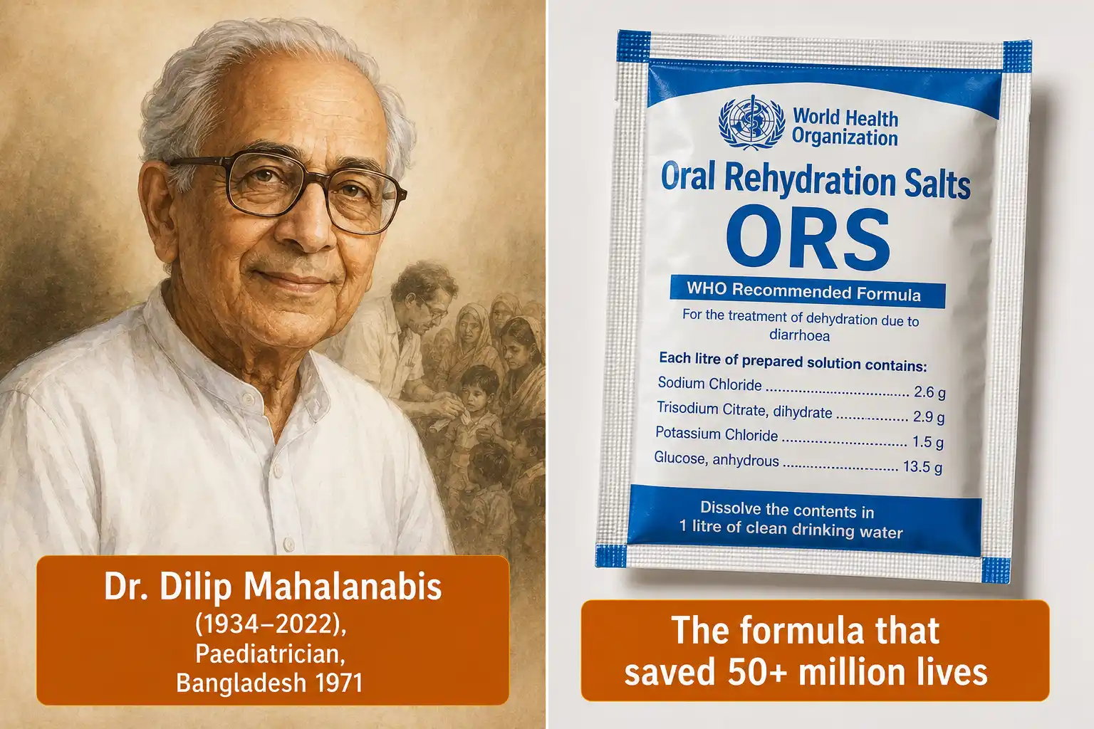 Dr. Dilip Mahalanabis and the ORS sachet