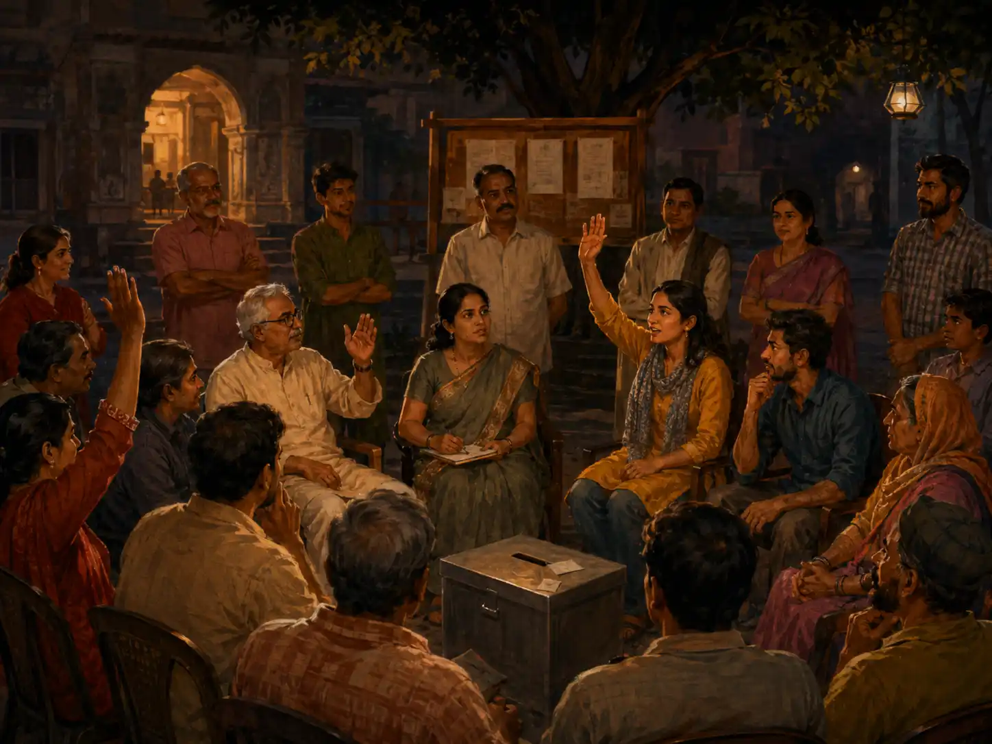 Citizens participating in local civic life