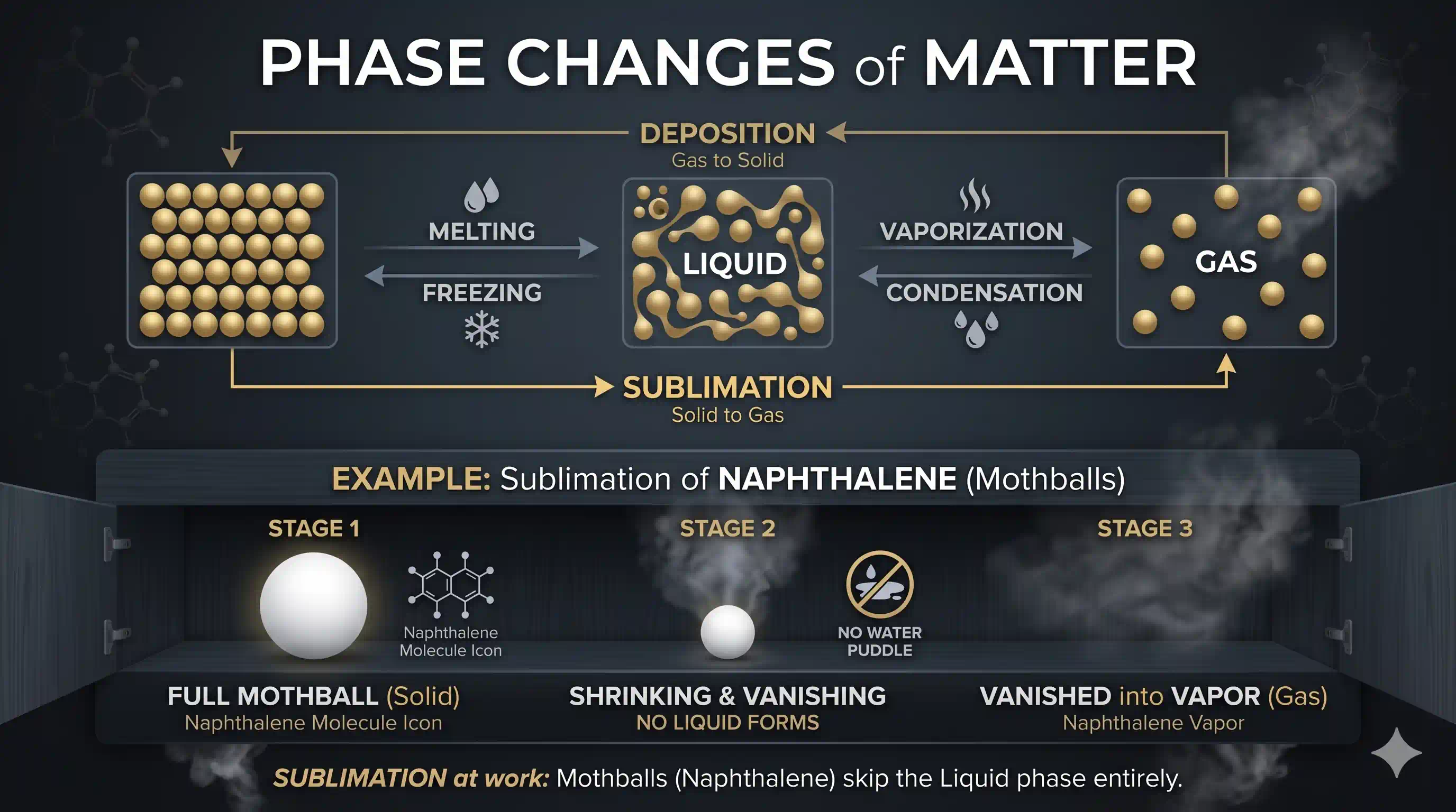 Sublimation of Moth Balls