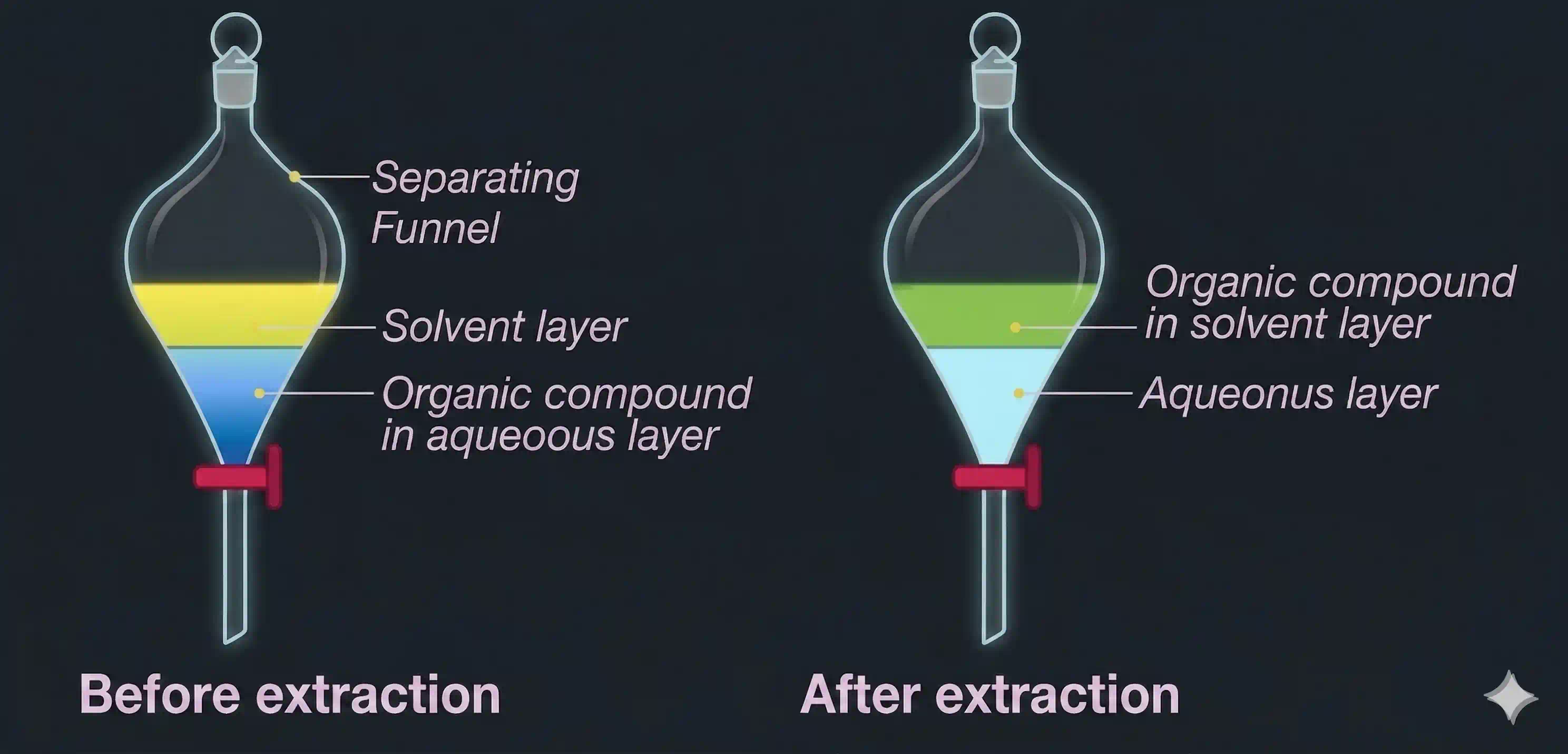 Differential extraction before and after