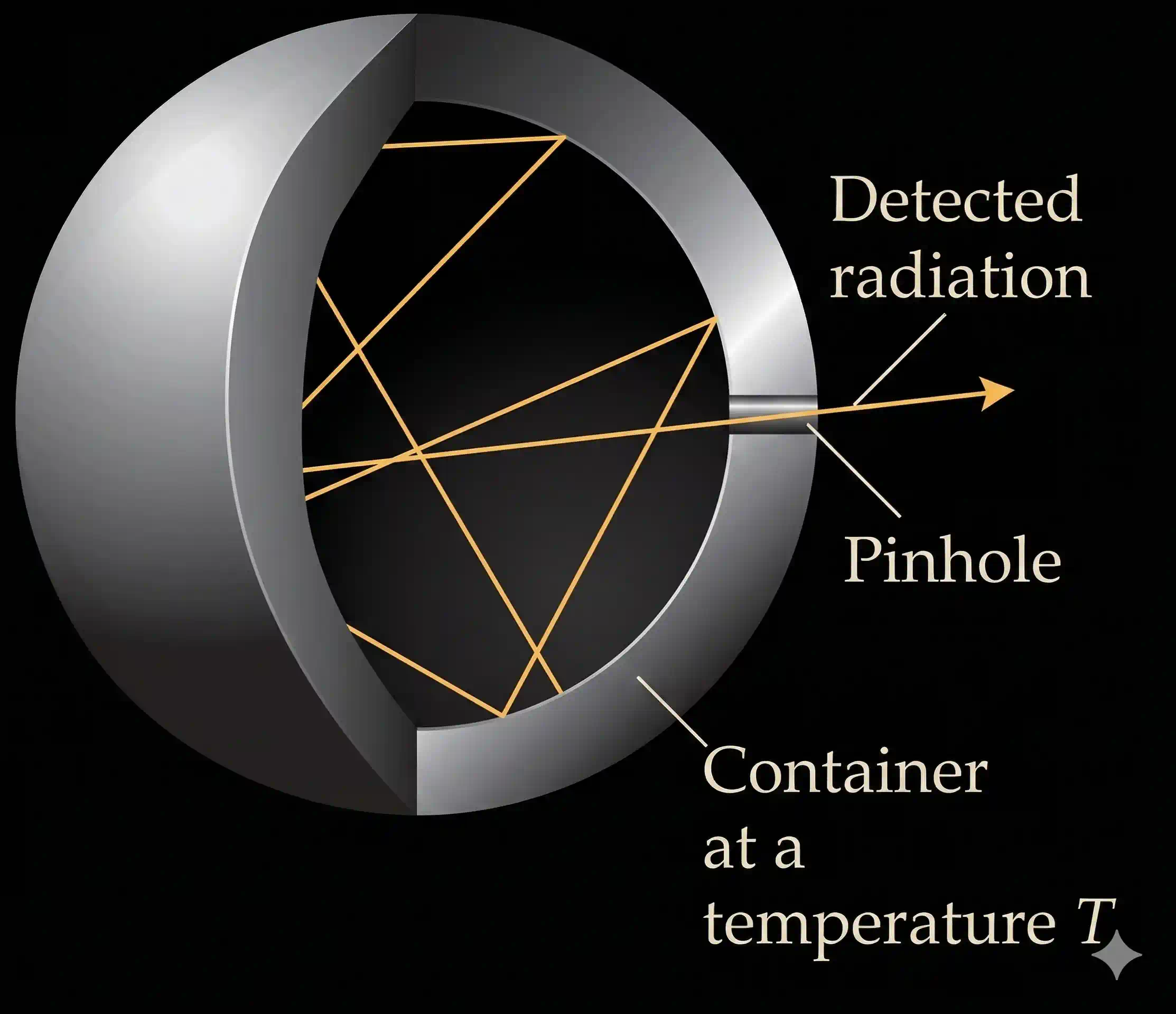 Black body cavity with a tiny hole — the laboratory realisation of an ideal absorber and emitter