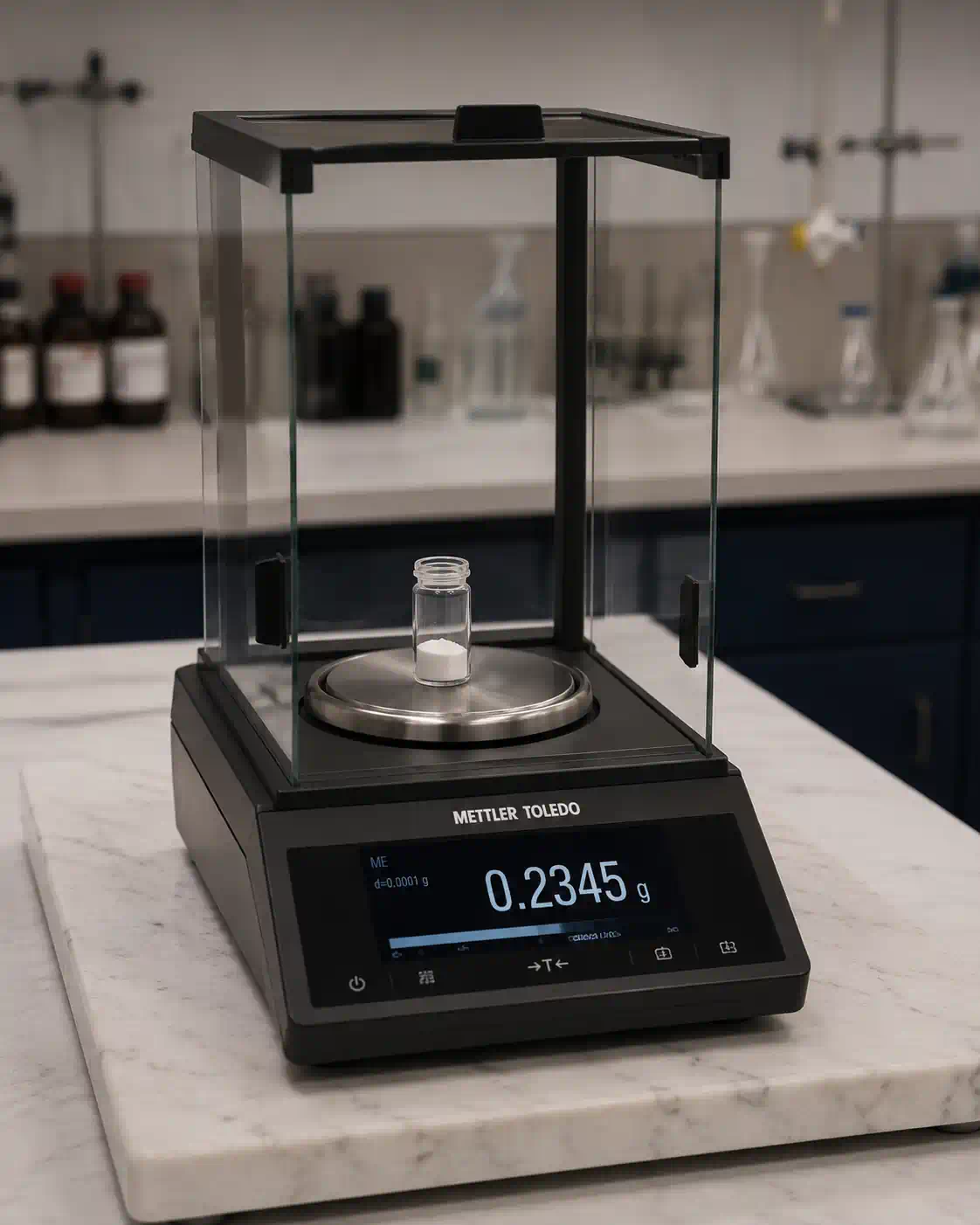 Analytical balance used in chemistry laboratories