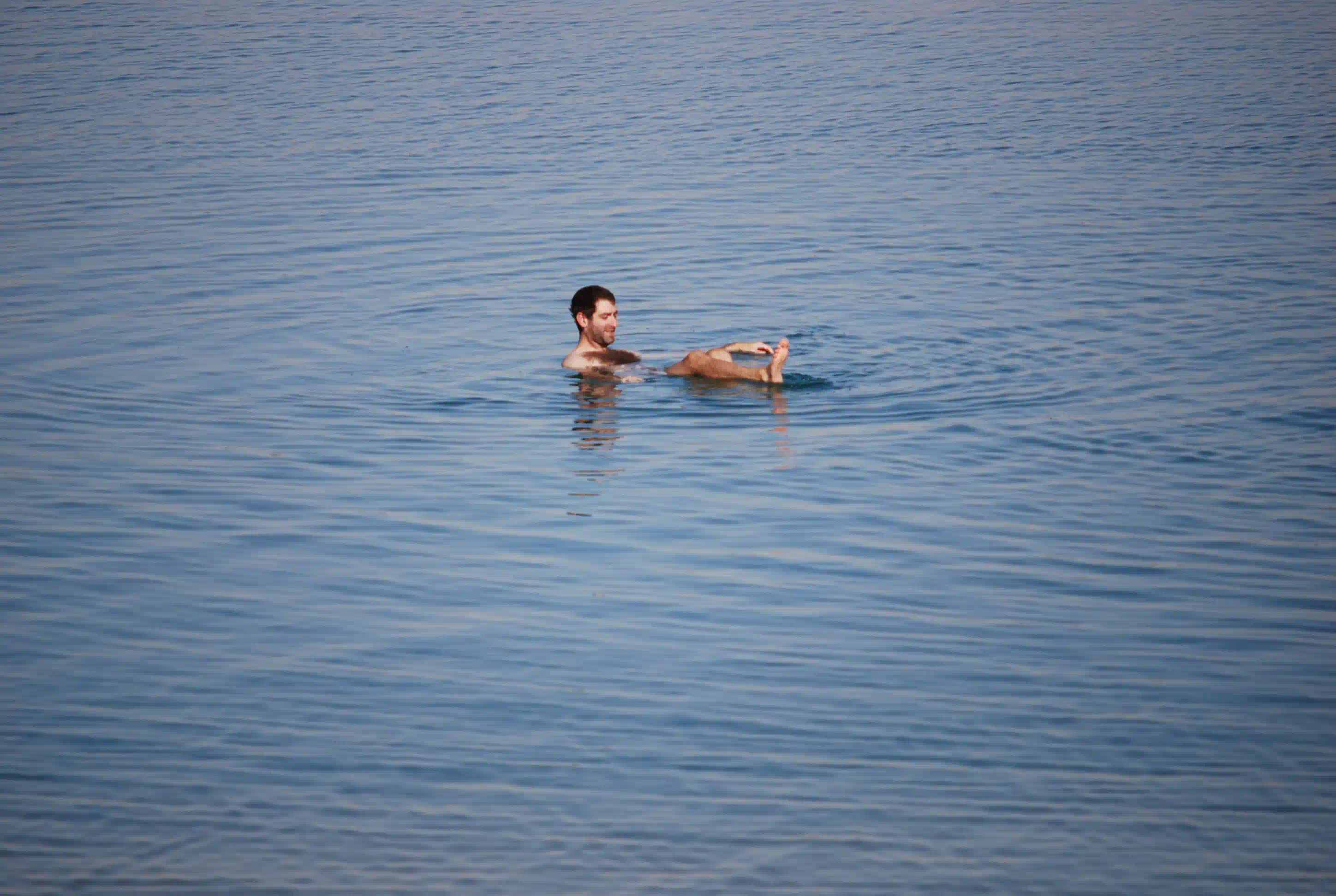 Floating in Dead Sea